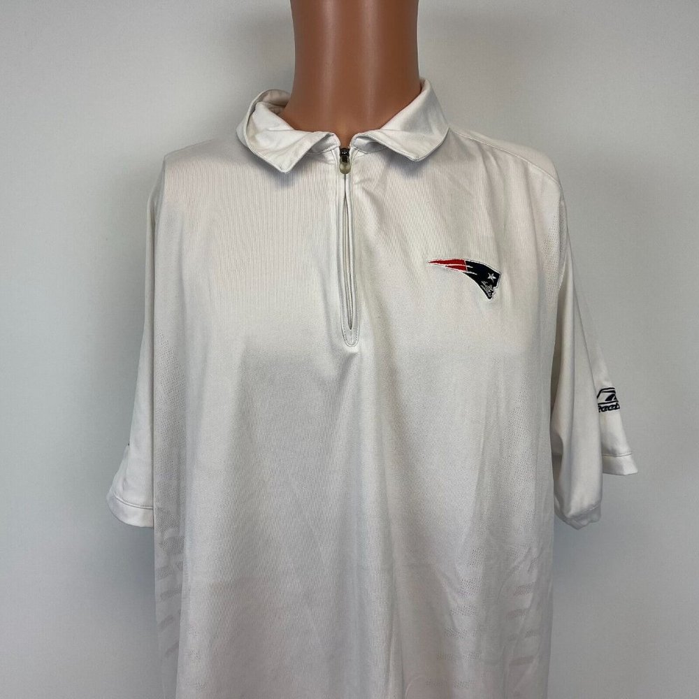Reebok New England Patriots Play Dry Polo Shirt NFL Football Embroidered Size L